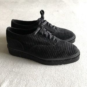 Castaner Black Corduroy Platform Sneakers, Size 7, 38 EUR